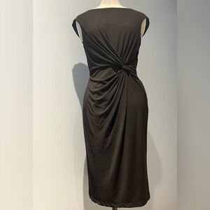 CATO Elegant Black Draped Sleeveless Dress Size 6